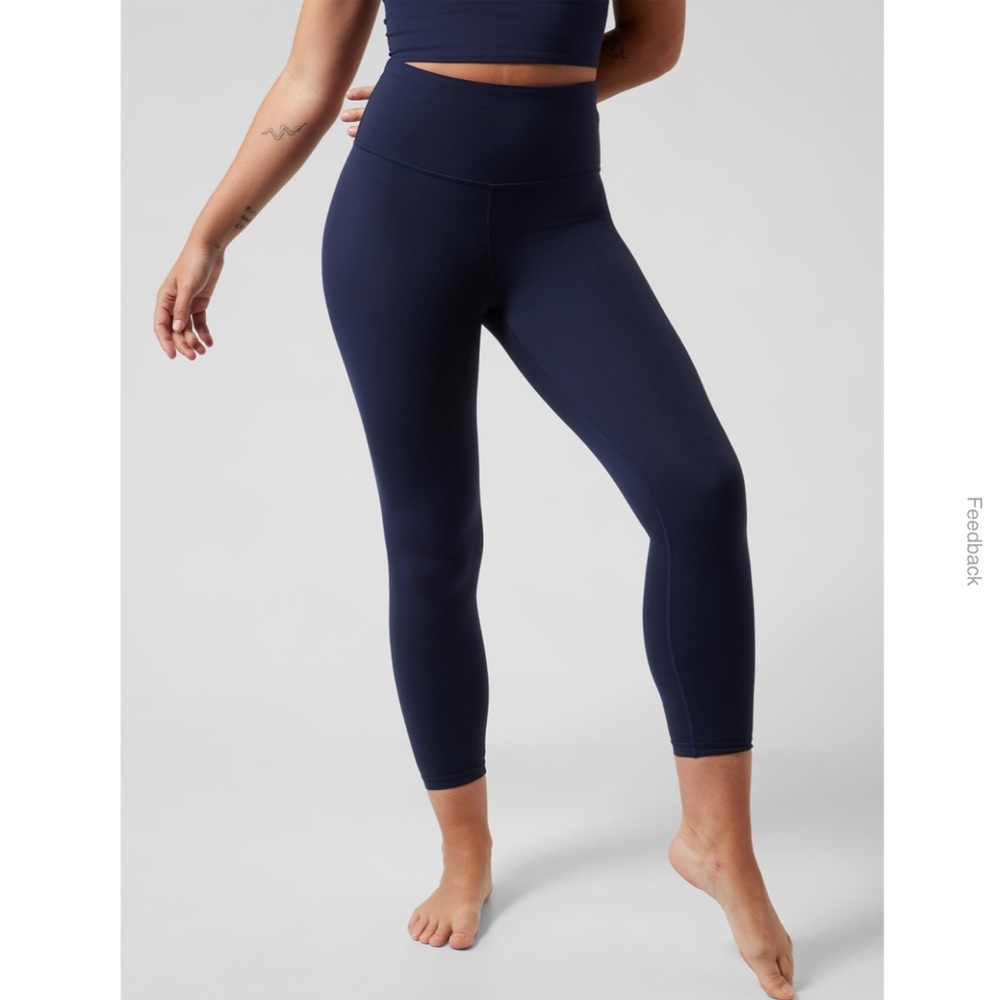 NWT Athleta Ultra High Rise Elation 7/8 Tight Leggings in Navy